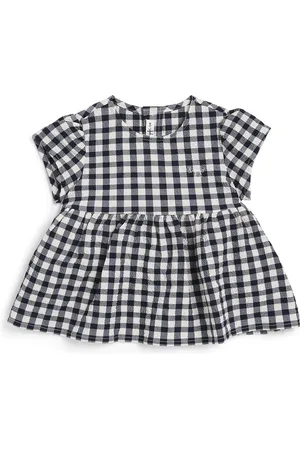 Il gufo Cotton Gingham Print Dress