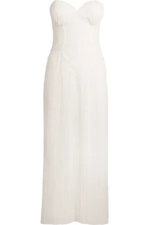 Cult Gaia Plissé Strapless Ashika Gown