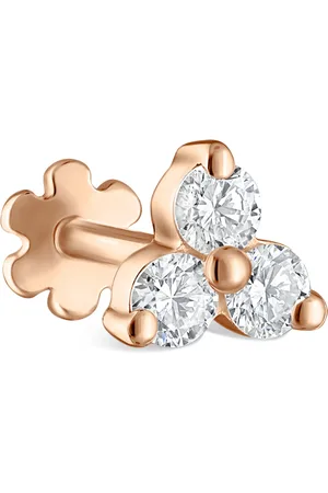 Maria Tash Gold Diamond Trinity Threaded Stud Earring