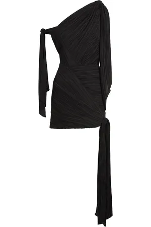 Cult Gaia Plissé Asymmetric Wonder Mini Dress