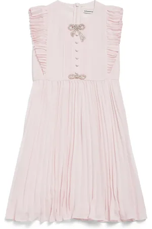 Self-Portrait Embellished Pleated Dress