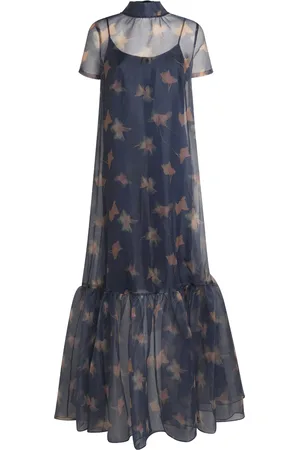 Staud Organza Floral Calluna Maxi Dress