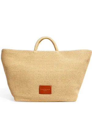 Emporio Armani Large Raffia Tote Bag