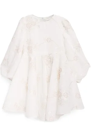 Petite Amalie Cotton Floral Embroidered Dress