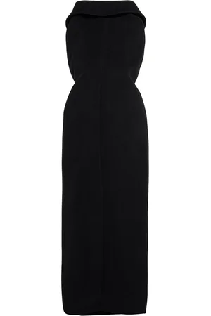 Balenciaga Wool-Blend Bustier Maxi Dress