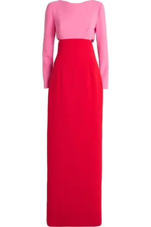 Carolina Herrera Cut-Out Long-Sleeve Gown