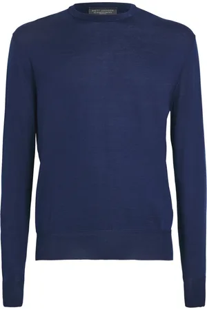 brett johnson Cotton-Silk Crew-Neck Sweater