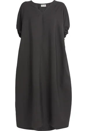 Dagmar Ruched-Sleeve Midi Dress