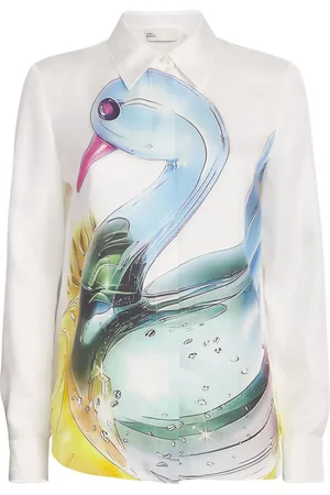 Tory Burch Silk Lucky Ducky Shirt