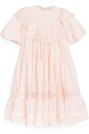 Petite Amalie Cotton Voile and Lace Dress