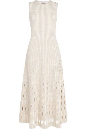 Simkhai Knitted-Gingham Zelma Maxi Dress