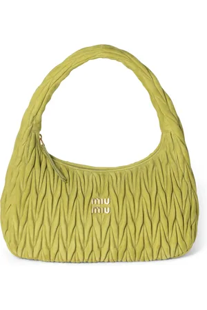 Miu Miu Matelassé Suede Wander Shoulder Bag