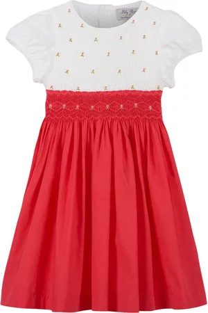 FrenchTrotters Willow Rose Hand-Smocked Dress