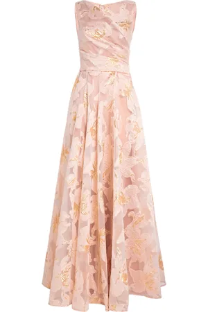 TALBOT RUNHOF Embroidered Floral Gown