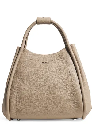 Max Mara Medium Leather Marine Top-Handle Bag