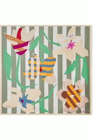 MULBERRY Silk Floral Scarf