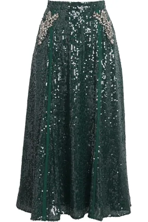 Erdem Sequinned Embellished Midi Skirt