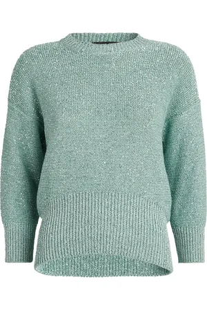 Fabiana Filippi Cotton-Blend Sequin-Embellished Sweater