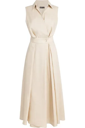 COLOMBO Linen-Silk Midi Dress