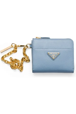 Prada Small Saffiano Leather Chain Wallet