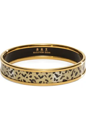 Halcyon Days Gold-Plated Leopard Bangle