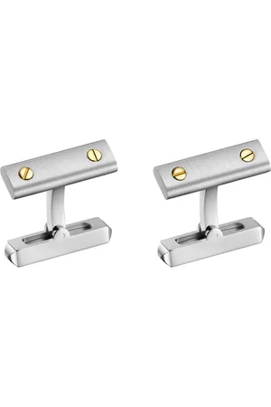 Cartier Sterling Silver and Yellow Gold Santos de Cufflinks