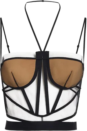 Nensi Dojaka Tulle Helen Corset Top