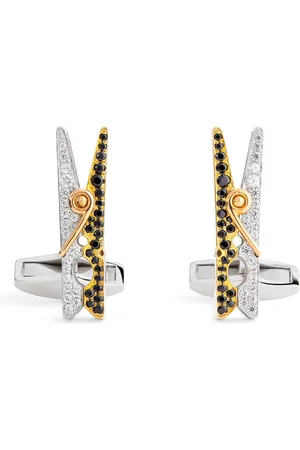 Tateossian Sterling , Spinel and Sapphire Mayfair Peg Cufflinks