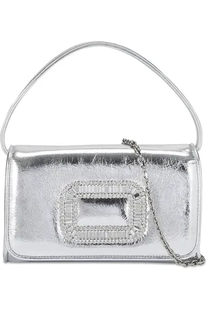 Roger Vivier Micro Metallic Pilgrim Top-Handle Bag