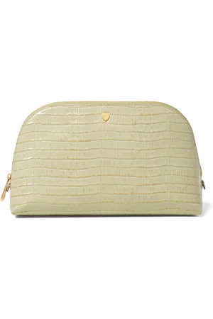 ASPINAL OF LONDON Croc-Embossed Leather Classic Wash Bag