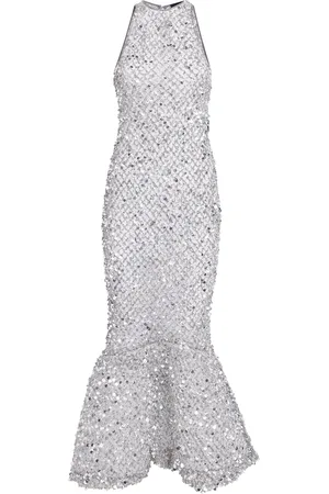 LAPOINTE Sequinned Fishtail Midi Dress