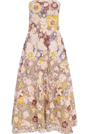 Costarellos Strapless Jassa Midi Dress