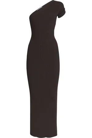 Max Mara Ribbed One-Shoulder Maxi Dress