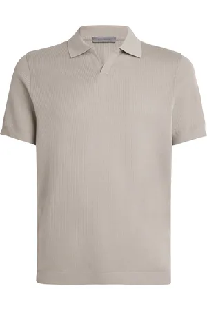 corneliani Cotton Ribbed Polo Shirt