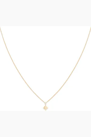 Astrid & Miyu Yellow and White Topaz Star Necklace