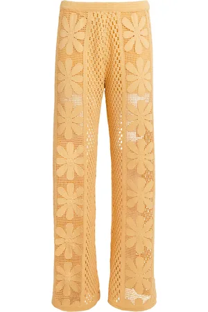 Sandro Crochet Straight Trousers