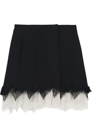 Alexander McQueen Wool-Lace Mini Skirt