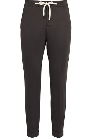MARCO PESCAROLO Virgin Wool Drawstring Tailored Trousers