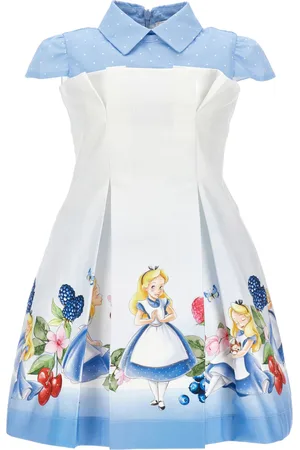 MONNALISA Cotton Alice Print Dress