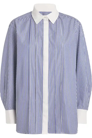 Sandro Contrast-Collar Stripe Shirt