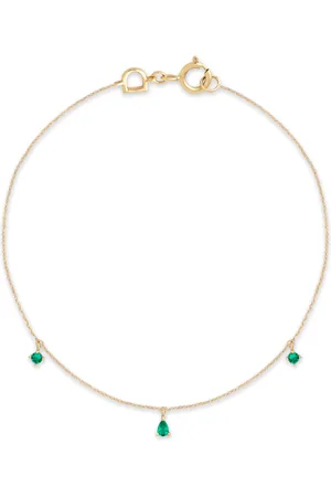 Astrid & Miyu Yellow and Emerald Pear Charm Bracelet