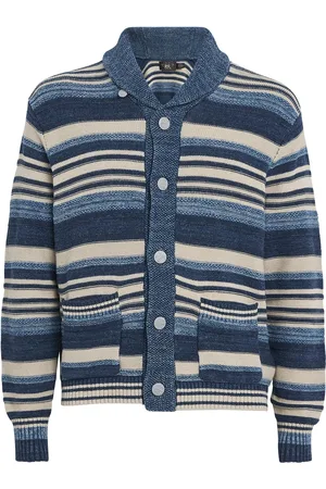 Ralph Lauren Double Rl Cotton-Linen Stripe Cardigan