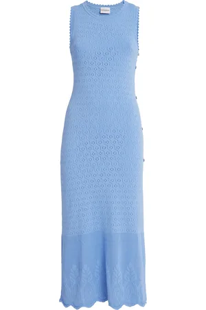 Claudie Pierlot Jacquard Eyelet Midi Dress