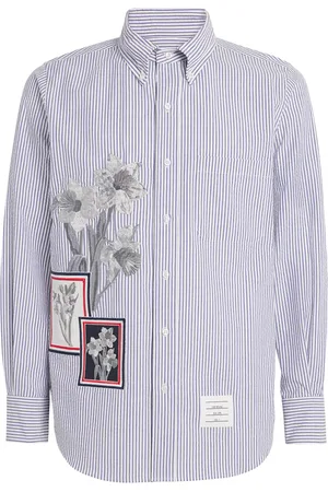 Thom Browne Cotton Floral Appliqué Shirt