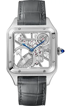Cartier Stainless Steel Santos-Dumont Skeleton Watch