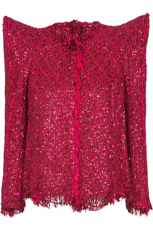 Balmain Tweed Sequin-Embellished Jacket