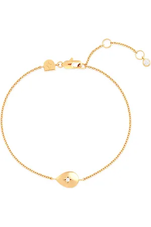 Astrid & Miyu Plated Silver and Cubic Zirconia Pear Pendant Bracelet
