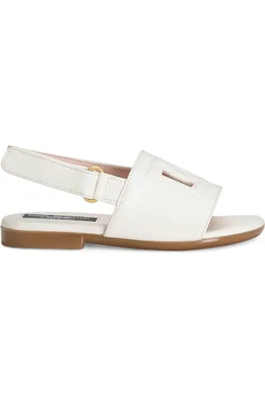 Dolce & Gabbana Leather Cut-Out Logo Sandals