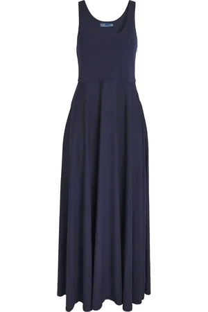 Ralph Lauren Scoop-Neck Maxi Dress