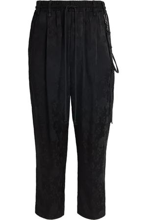 SONG FOR THE MUTE Cotton Floral-Jacquard Lounge Trousers